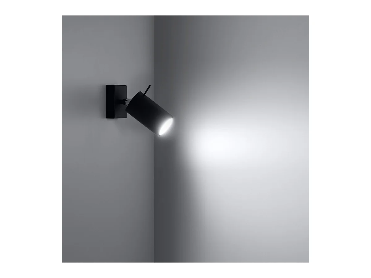 Appliques Briix moderne en acier - 1 sources lumineuses 4000K - L.8 x H.16 cm - noir