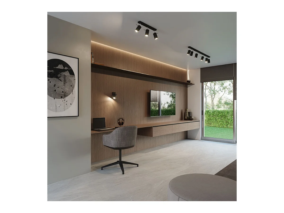 Appliques Briix moderne en acier - 1 sources lumineuses 4000K - L.8 x H.16 cm - noir