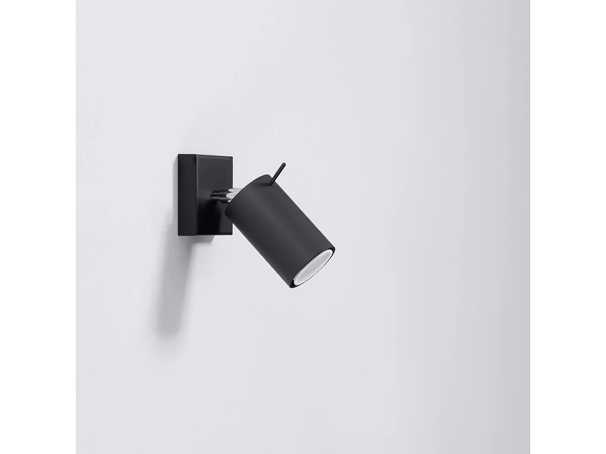 Appliques Briix moderne en acier - 1 sources lumineuses 4000K - L.8 x H.16 cm - noir
