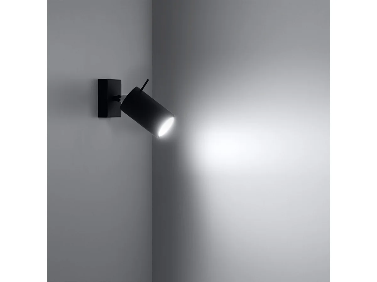 Appliques Briix moderne en acier - 1 sources lumineuses 4000K - L.8 x H.16 cm - noir