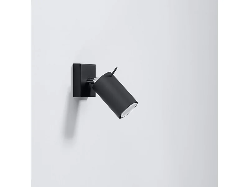 Candeeiros de parede Briix moderno, aço - 1 fontes de luz 4000K - L.8 x H.16 cm - preto