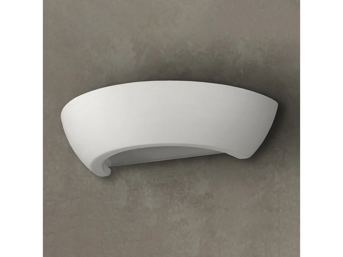 Appliques Luxis moderne en céramique/verre - 1 sources lumineuses 4000K - L.34 x H.8 cm - blanc