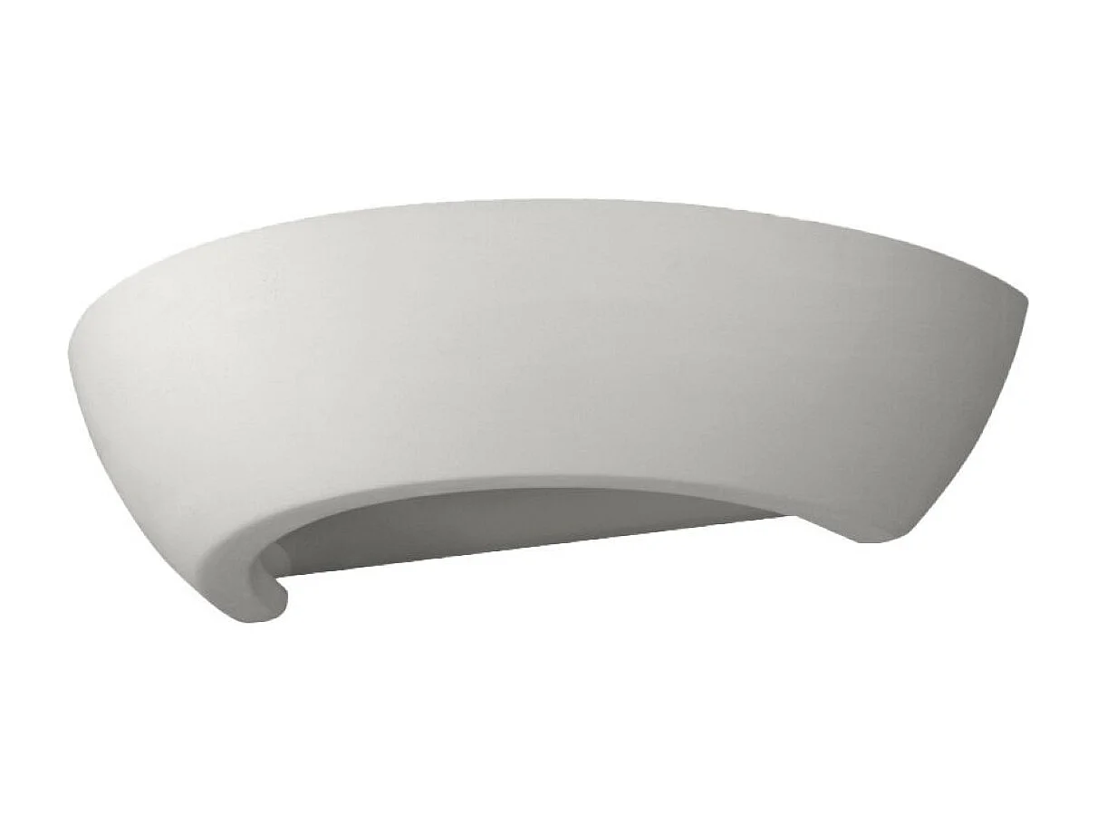 Appliques Luxis moderne en céramique/verre - 1 sources lumineuses 4000K - L.34 x H.8 cm - blanc