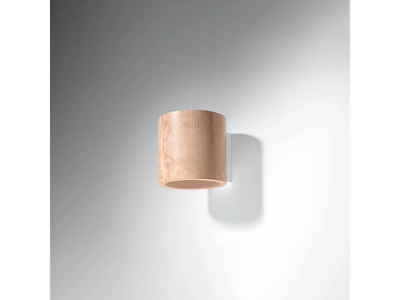 Wandlampen Celeris Scandinavisch van  - 1 lichtbronnen 4000K - L.10 x H.10 cm - natuurlijk hout