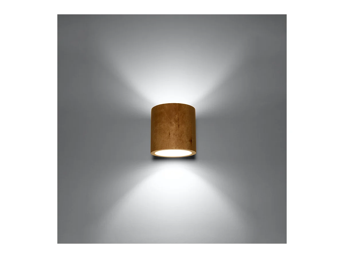 Candeeiros de parede Celeris escandinavo, madeira - 1 fontes de luz 4000K - L.10 x H.10 cm - madeira natural