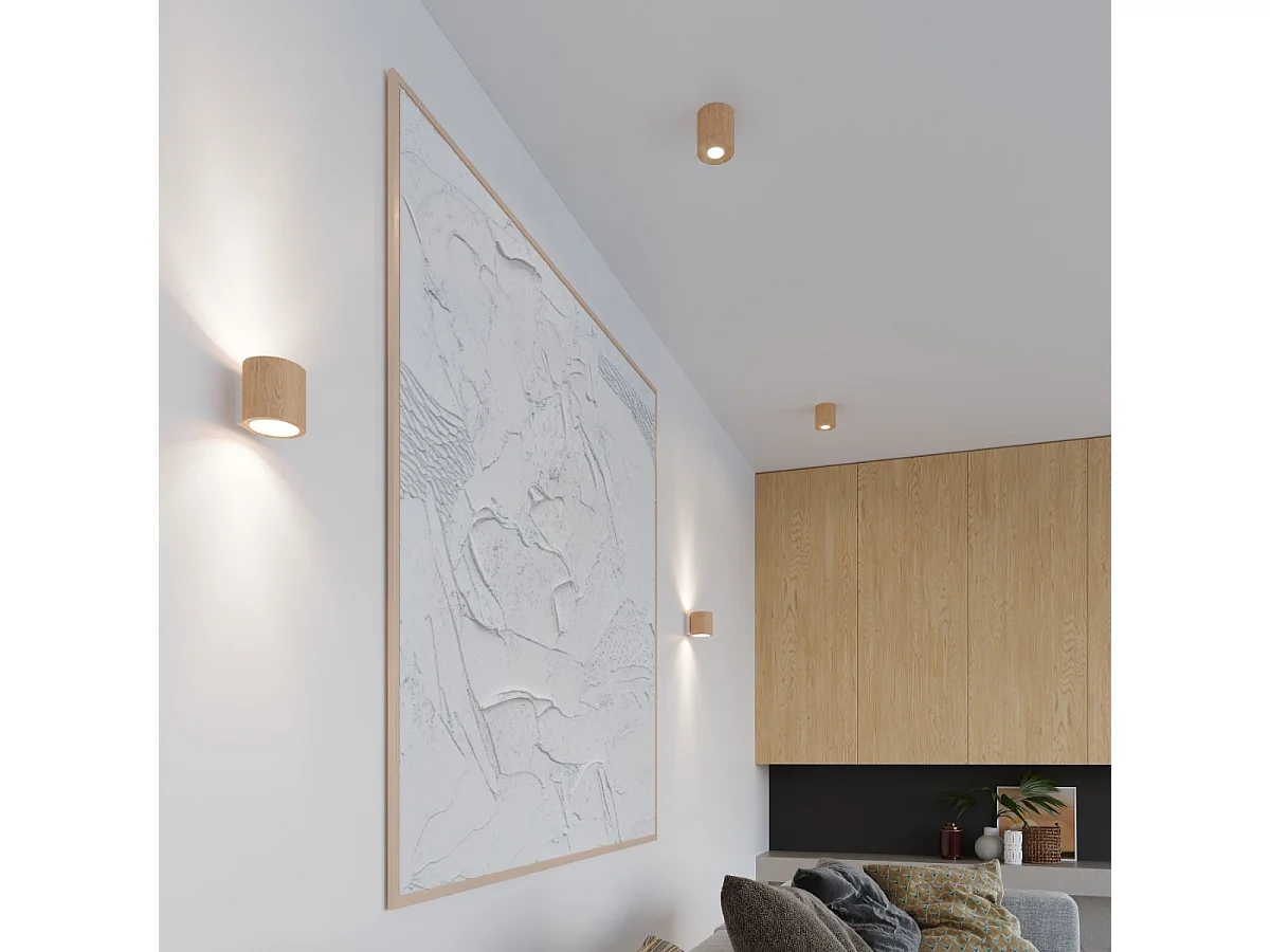 Appliques Celeris scandinave en bois - 1 sources lumineuses 4000K - L.10 x H.10 cm - bois naturel