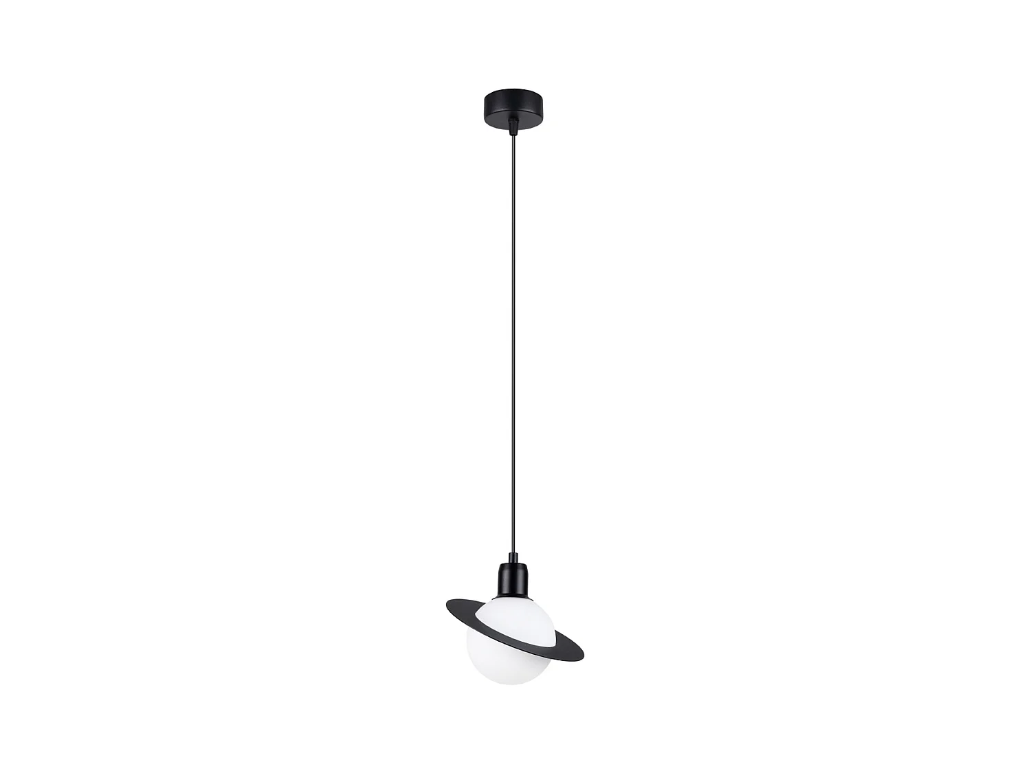 Lampy wiszące nowoczesny Gloxo, stal - 1 źródło światła 4000K - L.20 x H.125 cm - czarny