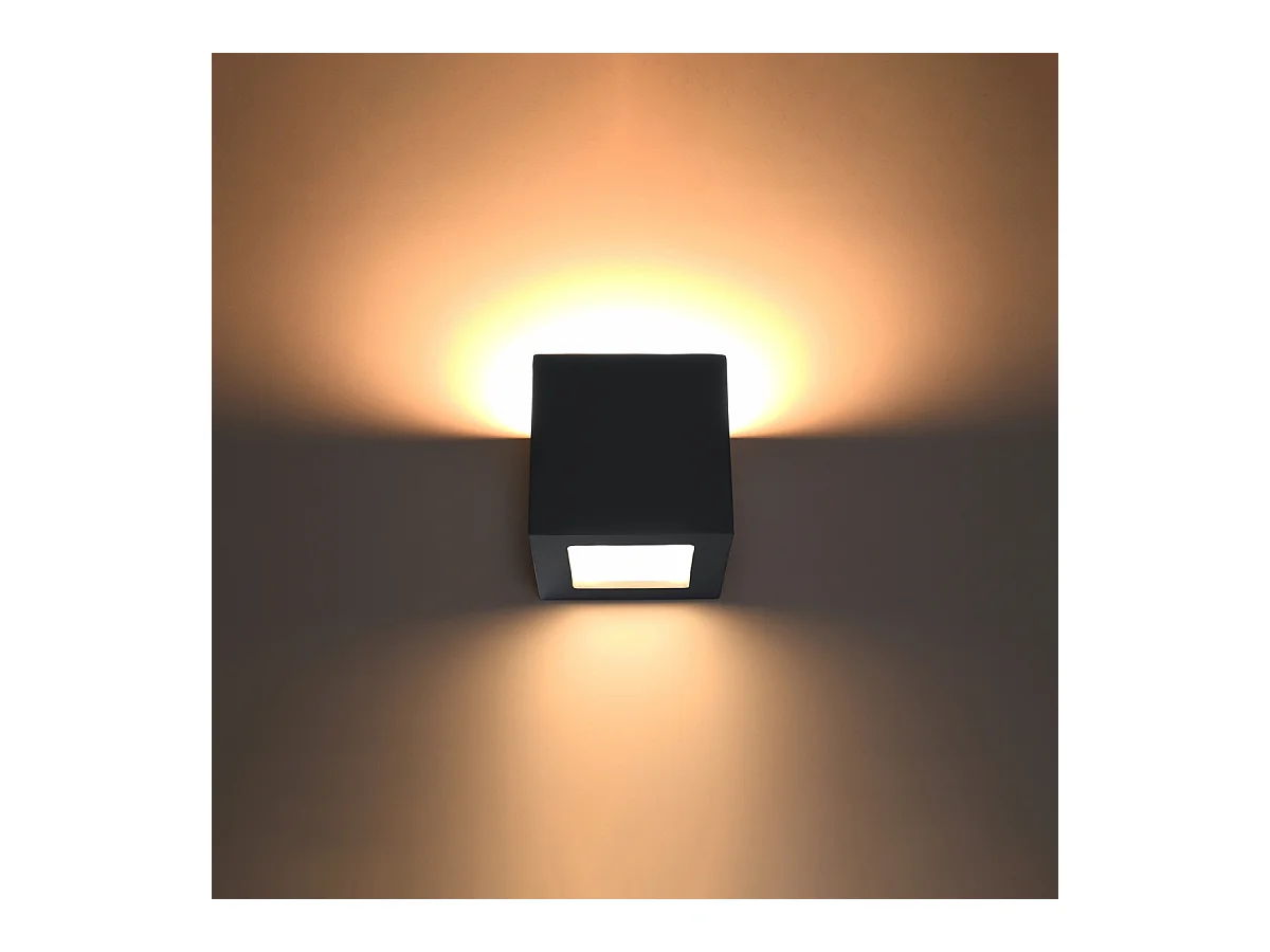 Wandlampen Astra modern van  - 1 lichtbronnen 3000K - L.14 x H.14 cm - zwart