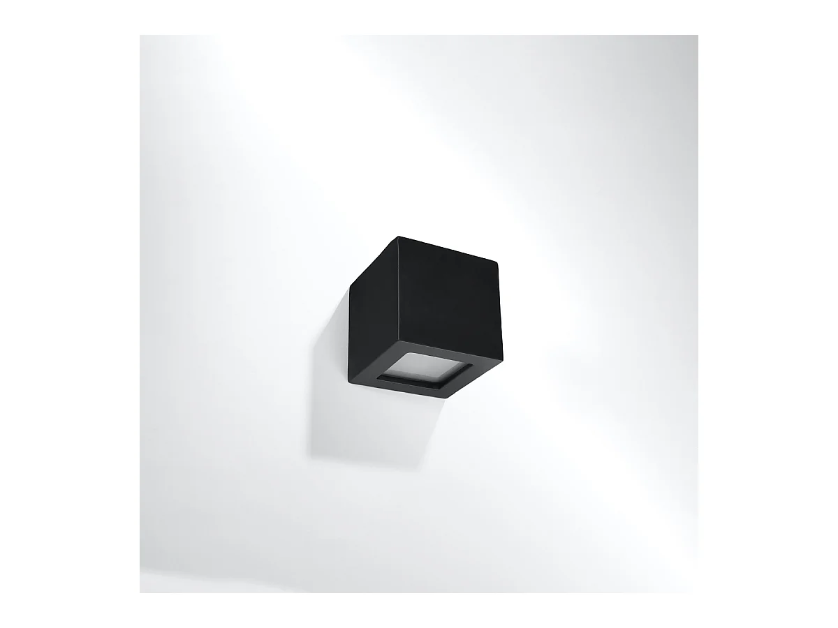 Wandlampen Astra modern van  - 1 lichtbronnen 3000K - L.14 x H.14 cm - zwart