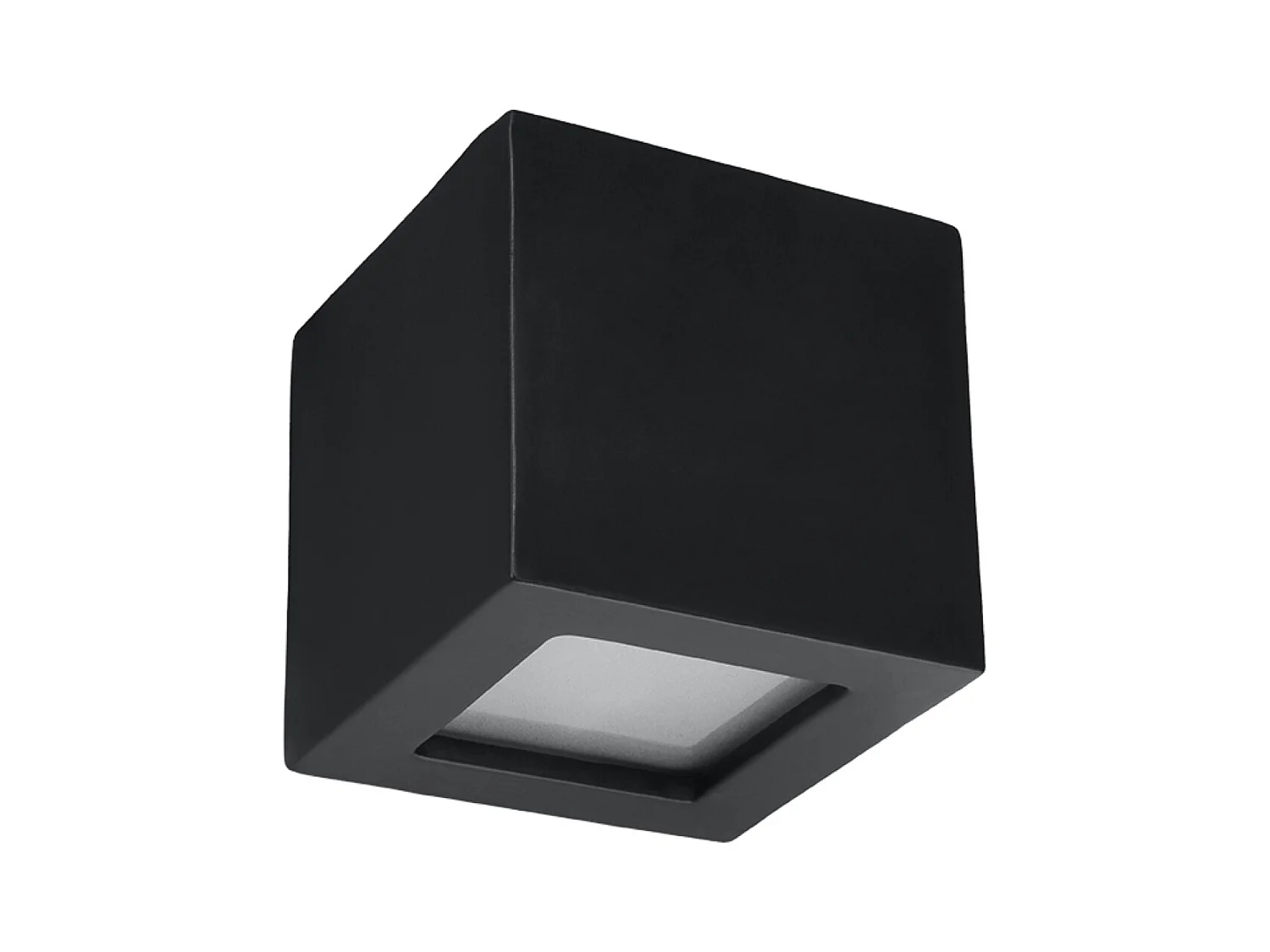 Wandlampen Astra modern van  - 1 lichtbronnen 3000K - L.14 x H.14 cm - zwart