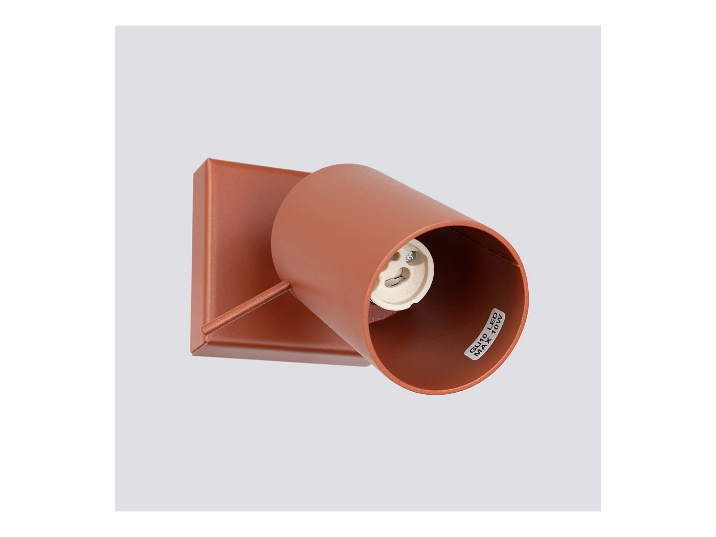 Wandleuchte Briix modern aus  Stahl - 1 lichtquellen 4000K - L.8 x H. cm - roter Ocker