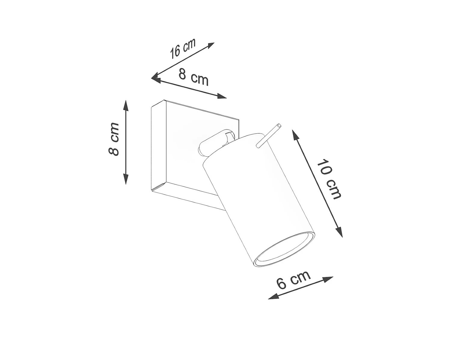 Wandleuchte Briix modern aus  Stahl - 1 lichtquellen 4000K - L.8 x H. cm - roter Ocker