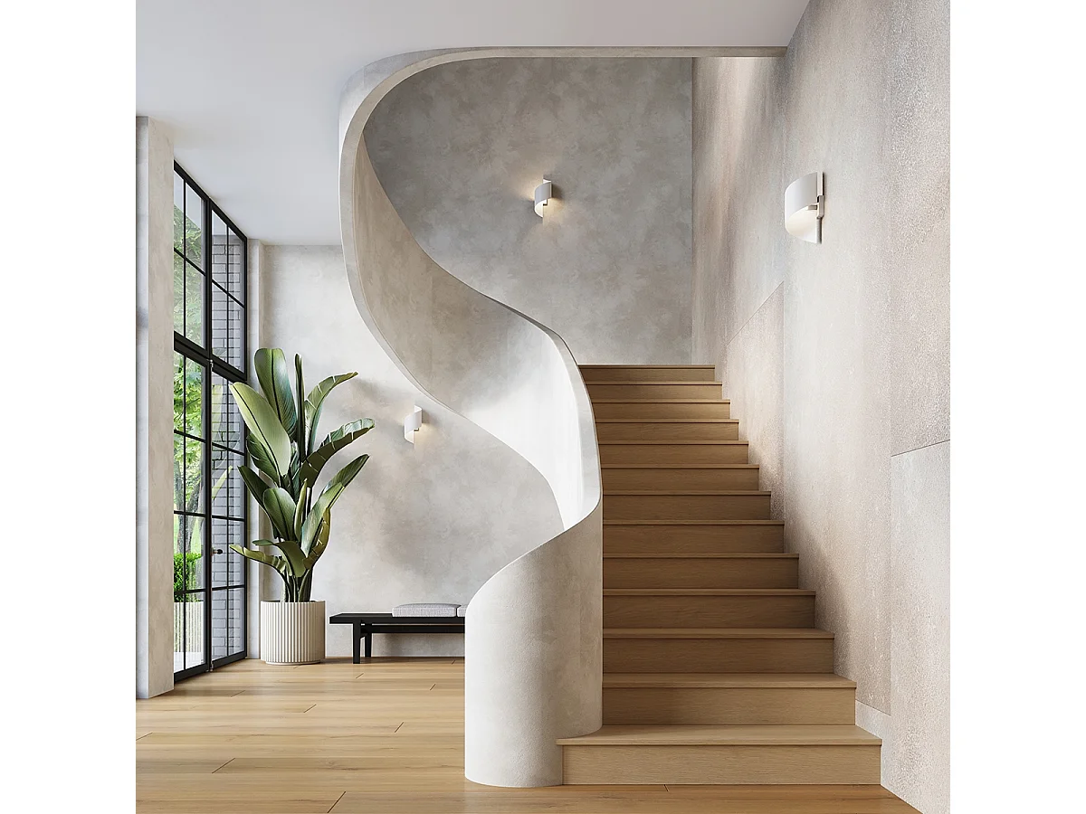 Appliques Zaltonia moderne en acier - 1 sources lumineuses 4000K - L.15 x H.31 cm - blanc