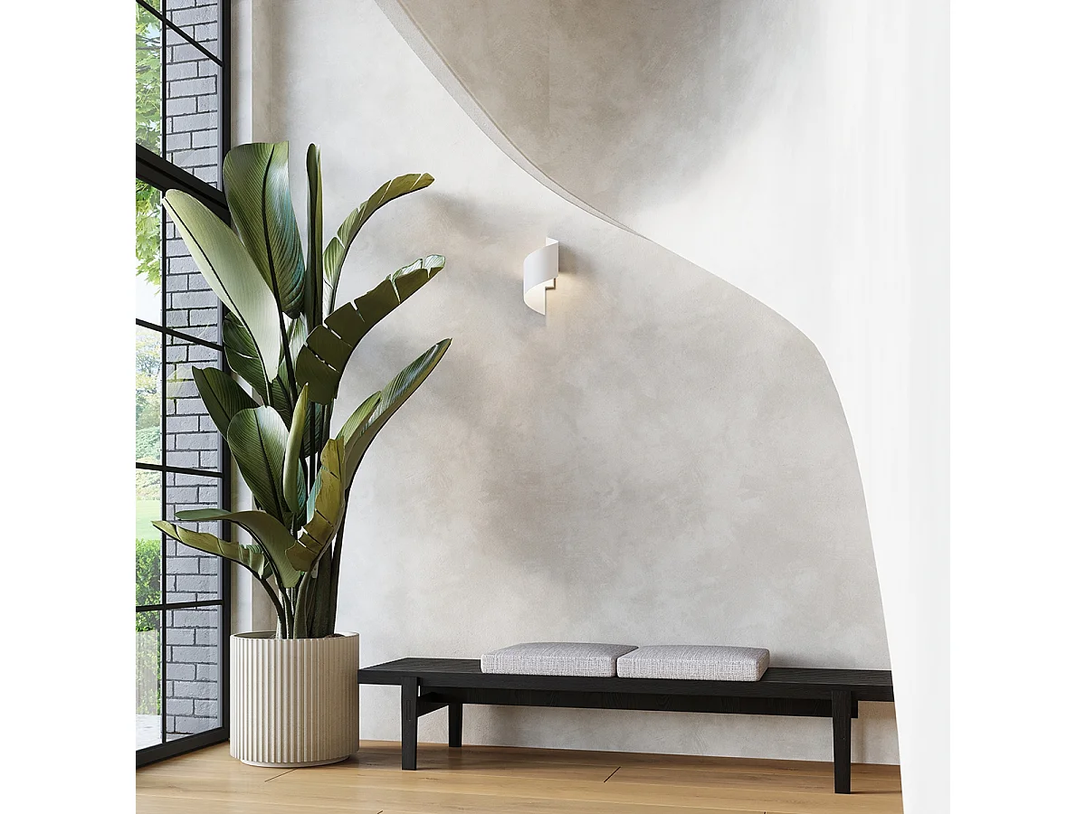 Appliques Zaltonia moderne en acier - 1 sources lumineuses 4000K - L.15 x H.31 cm - blanc