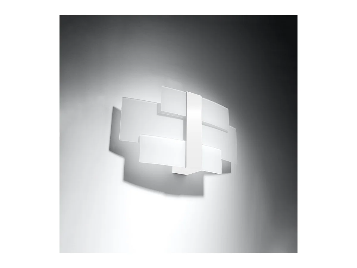 Wandlampen Zelora modern aus  Stahl/Glas - 2 lichtquellen 3000K - L.42 x H. cm - Weiß