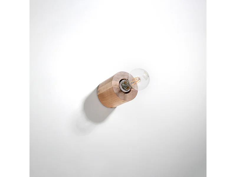 Appliques Nalvado scandinave en bois - 1 sources lumineuses 4000K - L.10 x H.10 cm - bois naturel