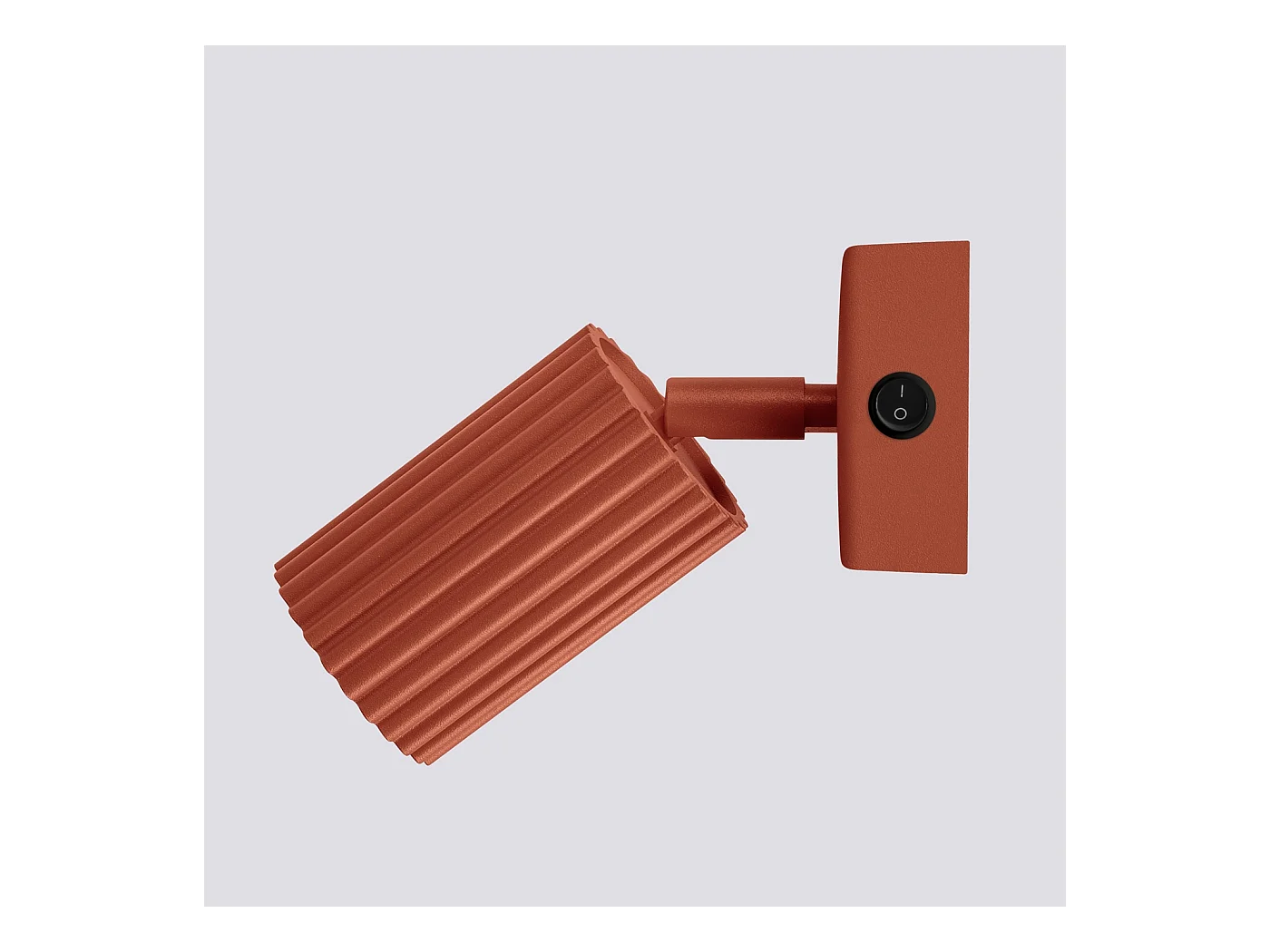 Wandlamp Gloow minimalistisch van  - 1 lichtbronnen 3000K - L.8 x H.16 cm - rode oker