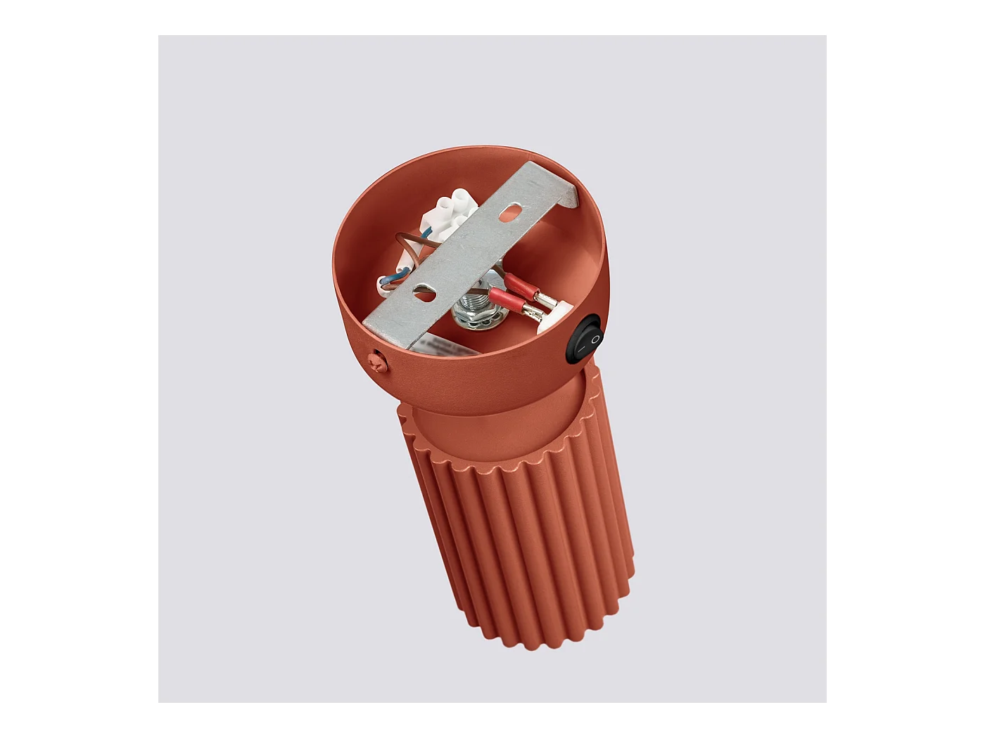 Wandlamp Gloow minimalistisch van  - 1 lichtbronnen 3000K - L.8 x H.16 cm - rode oker