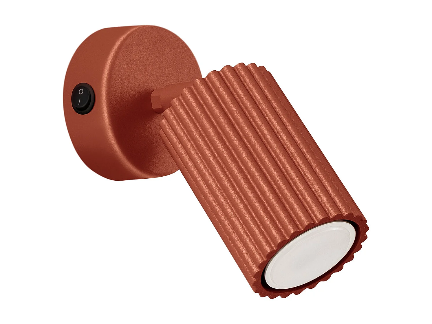 Applique Gloow minimaliste en aluminium - 1 sources lumineuses 3000K - L.8 x H.16 cm - ocre rouge