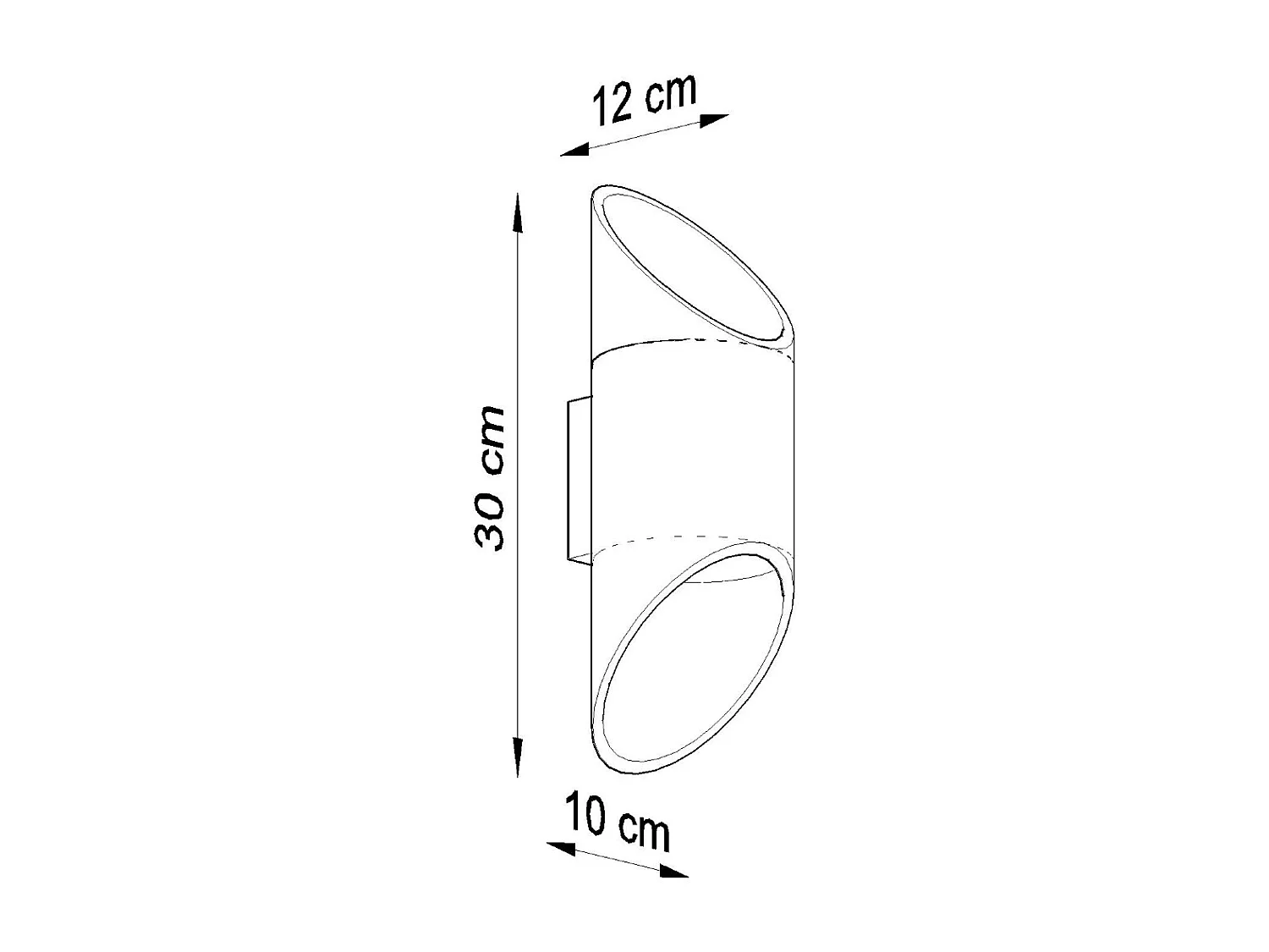 Appliques Zitiex moderne en aluminium - 1 sources lumineuses 4000K - L.10 x H.30 cm - blanc