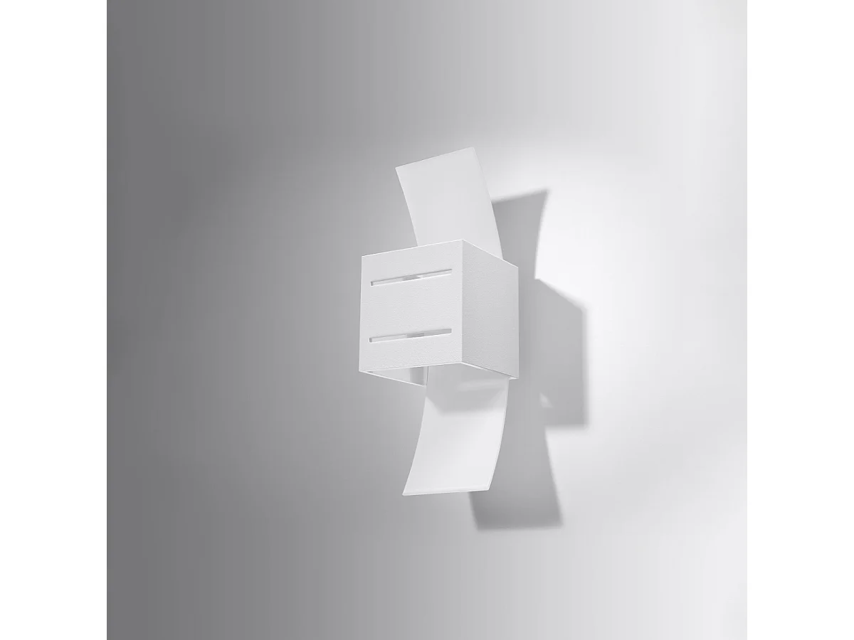 Appliques Solenix moderne en aluminium/verre - 1 sources lumineuses 4000K - L.10 x H.30 cm - blanc