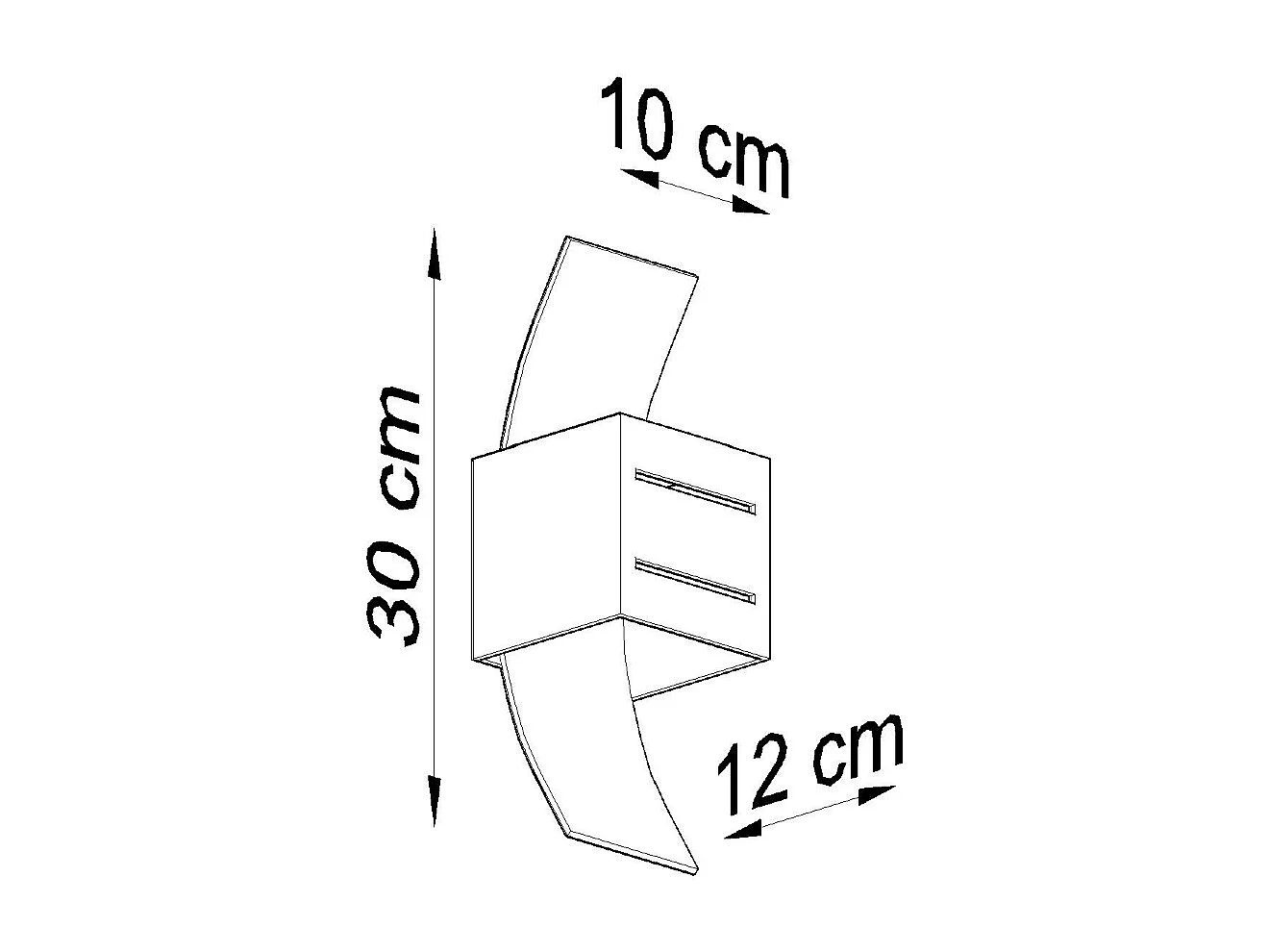 Appliques Solenix moderne en aluminium/verre - 1 sources lumineuses 4000K - L.10 x H.30 cm - blanc