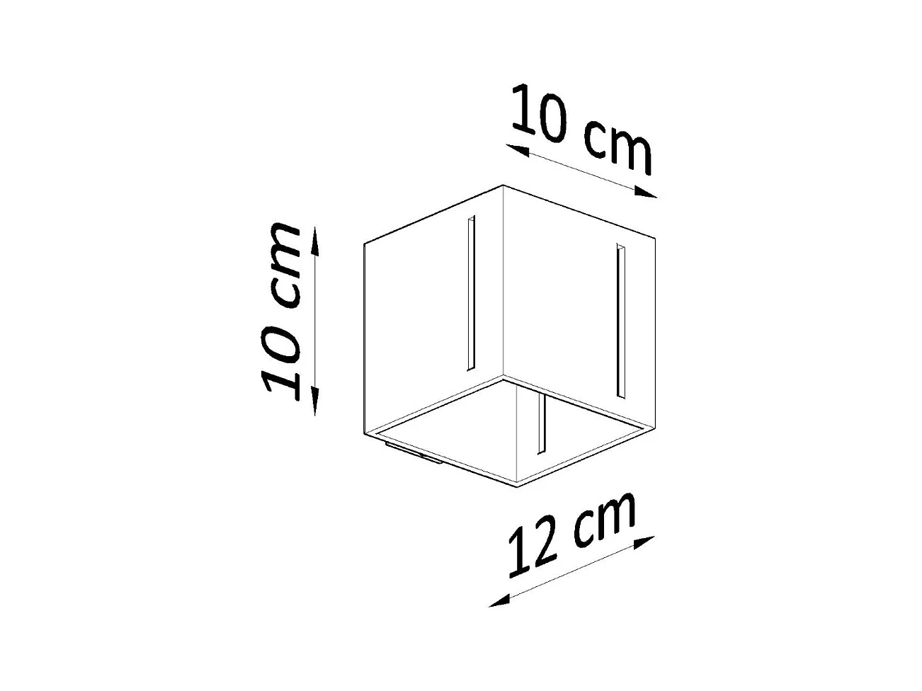 Wandlampen Luminara modern van  - 1 lichtbronnen 4000K - L.10 x H.10 cm - wit