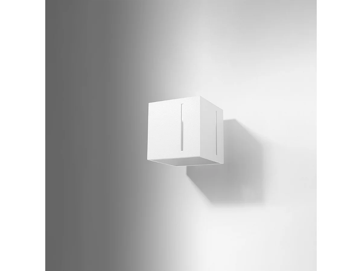Appliques Luminara moderne en aluminium - 1 sources lumineuses 4000K - L.10 x H.10 cm - blanc