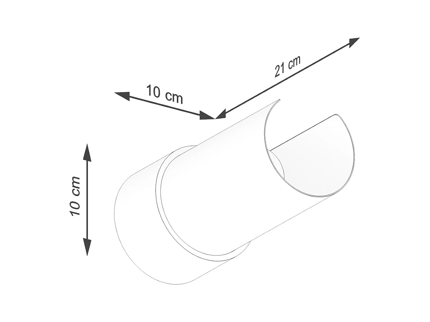 Lampada da parete Torow minimalista di acciaio - 1 sorgenti luminose 4000K - L.10 x A.21 cm - bianco