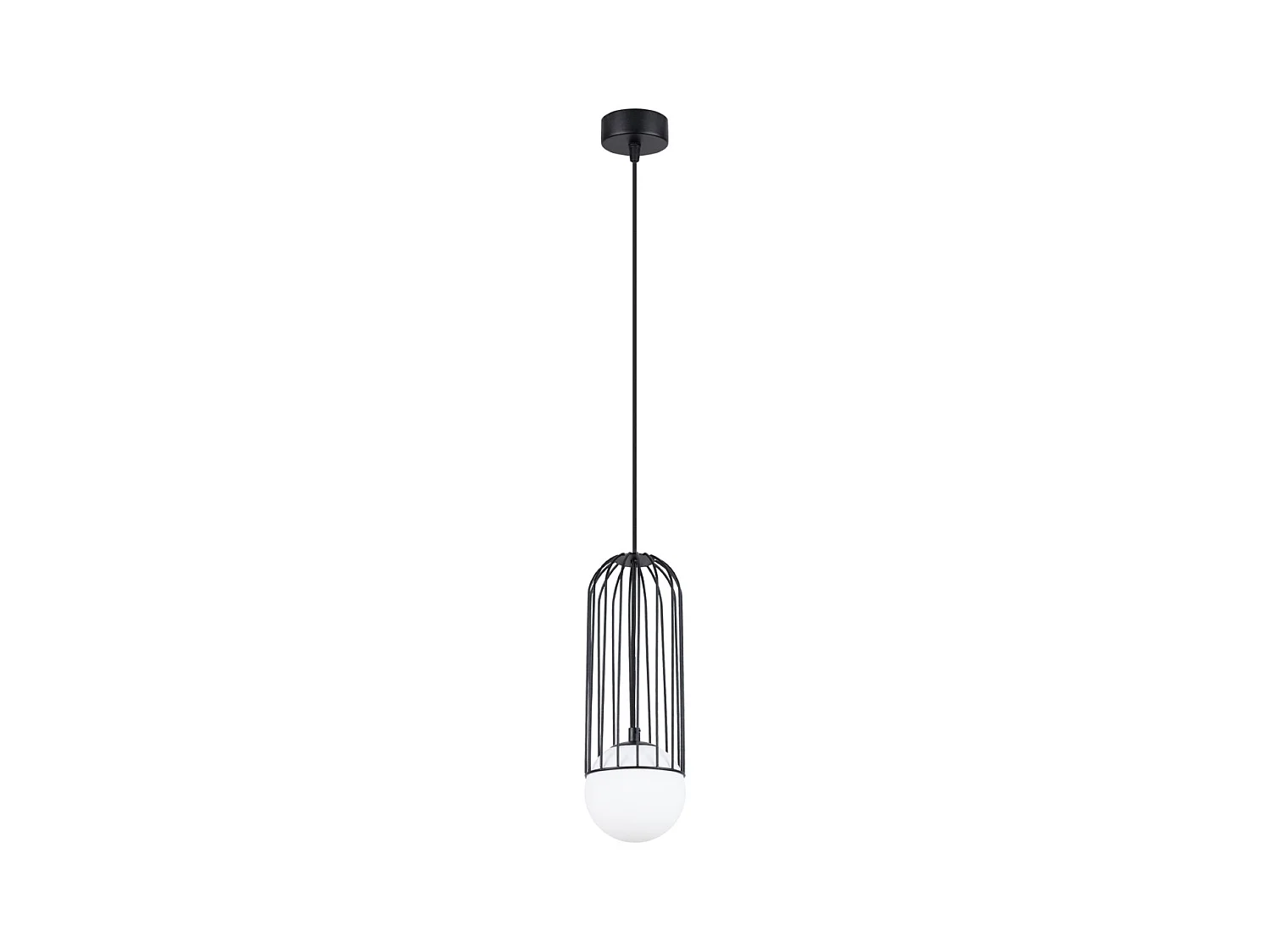 Hanglampen Zynex modern van  - 1 lichtbronnen 4000K - L.12 x H.115 cm - zwart