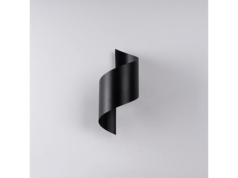 Appliques Zaltonia moderne en acier - 1 sources lumineuses 4000K - L.15 x H.31 cm - noir