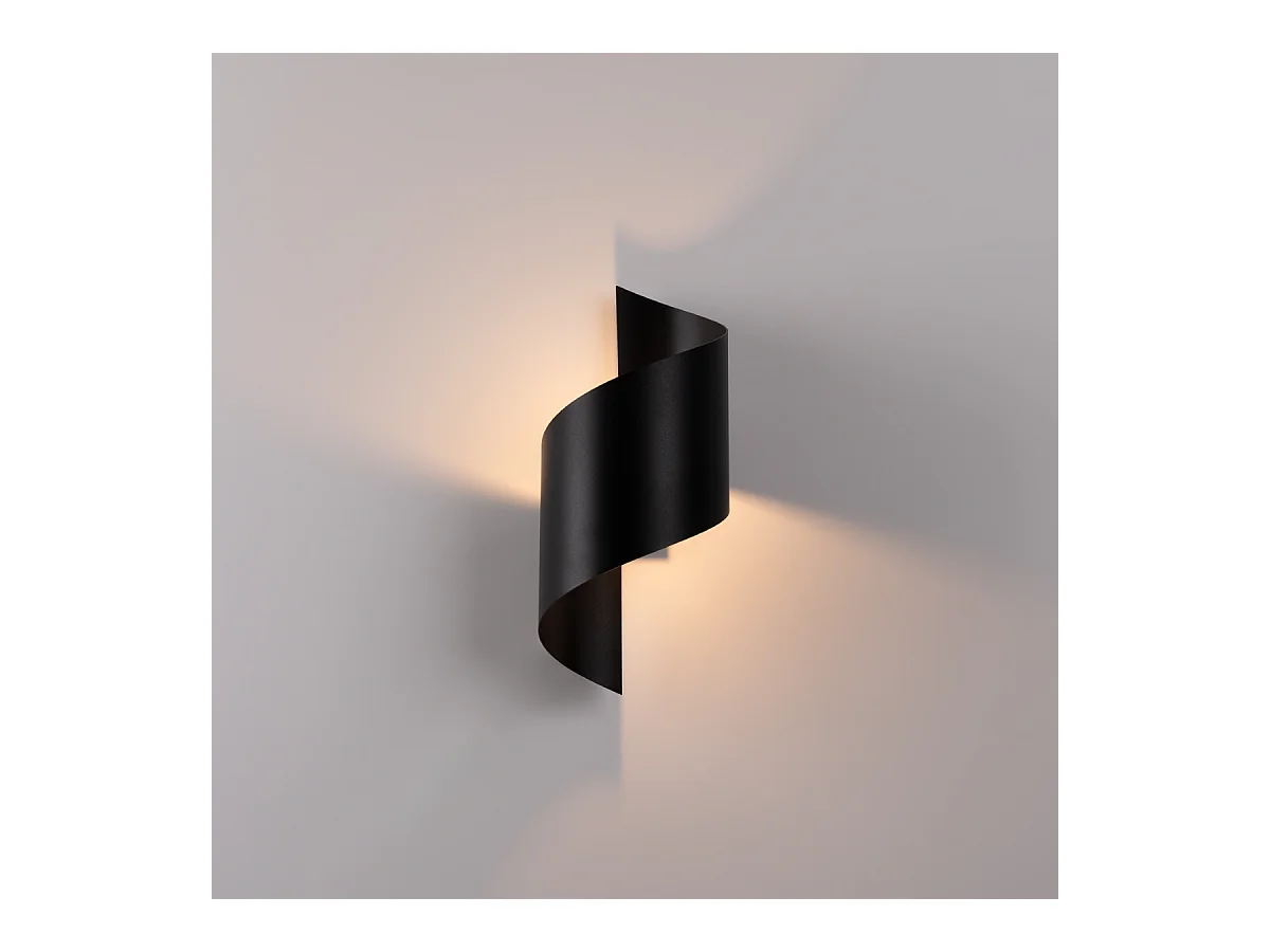 Appliques Zaltonia moderne en acier - 1 sources lumineuses 4000K - L.15 x H.31 cm - noir