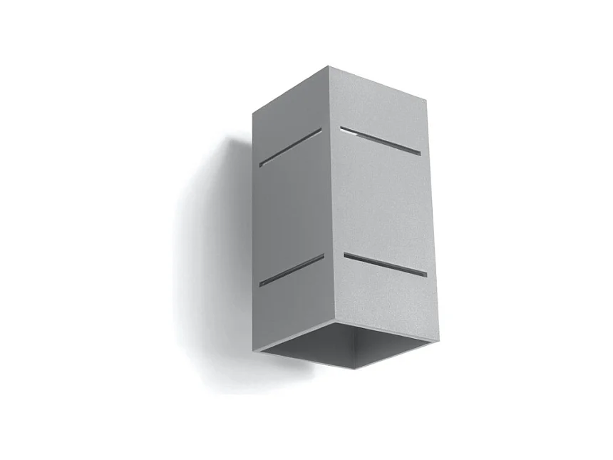 Candeeiros de parede Vivus sótão, alumínio - 1 fontes de luz 3000K - L.10 x H.20 cm - cinza