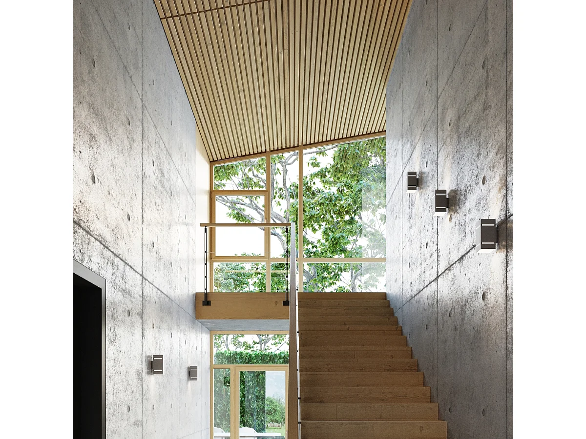 Appliques Vivus grenier en aluminium - 1 sources lumineuses 3000K - L.10 x H.20 cm - gris