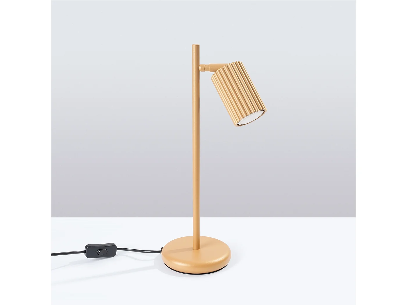 Lampe de bureau Gloow minimaliste en aluminium - 1 sources lumineuses 4000K - L.14,5 x H.43 cm - doré