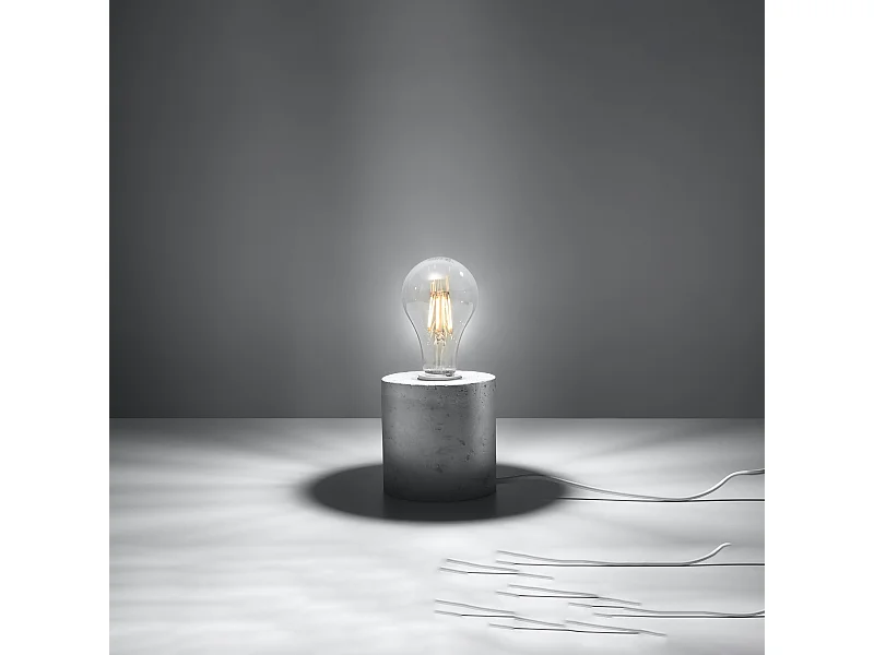 Bureaulampen Nalvado industrieel van  - 1 lichtbronnen 3000K - L.10 x H.10 cm - grijs