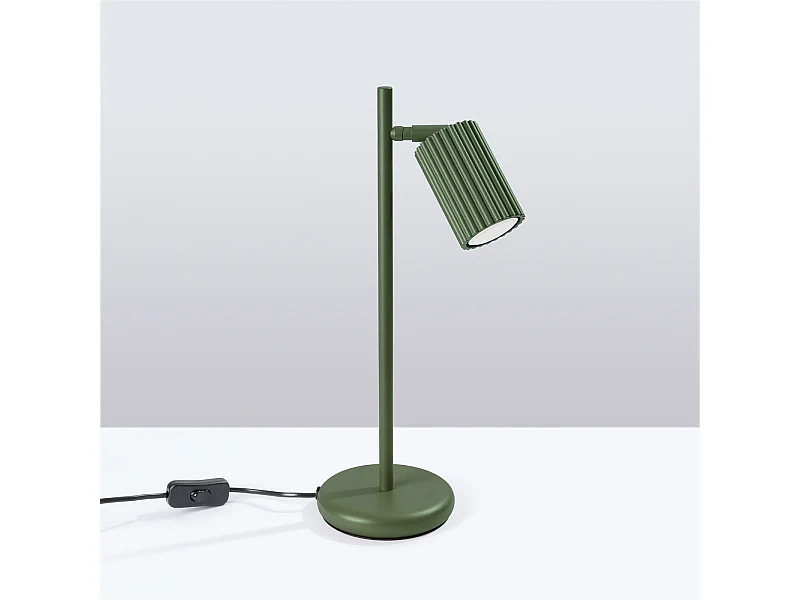 Bureaulamp Gloow minimalistisch van  - 1 lichtbronnen 4000K - L.14,5 x H.43 cm - olijfgroen