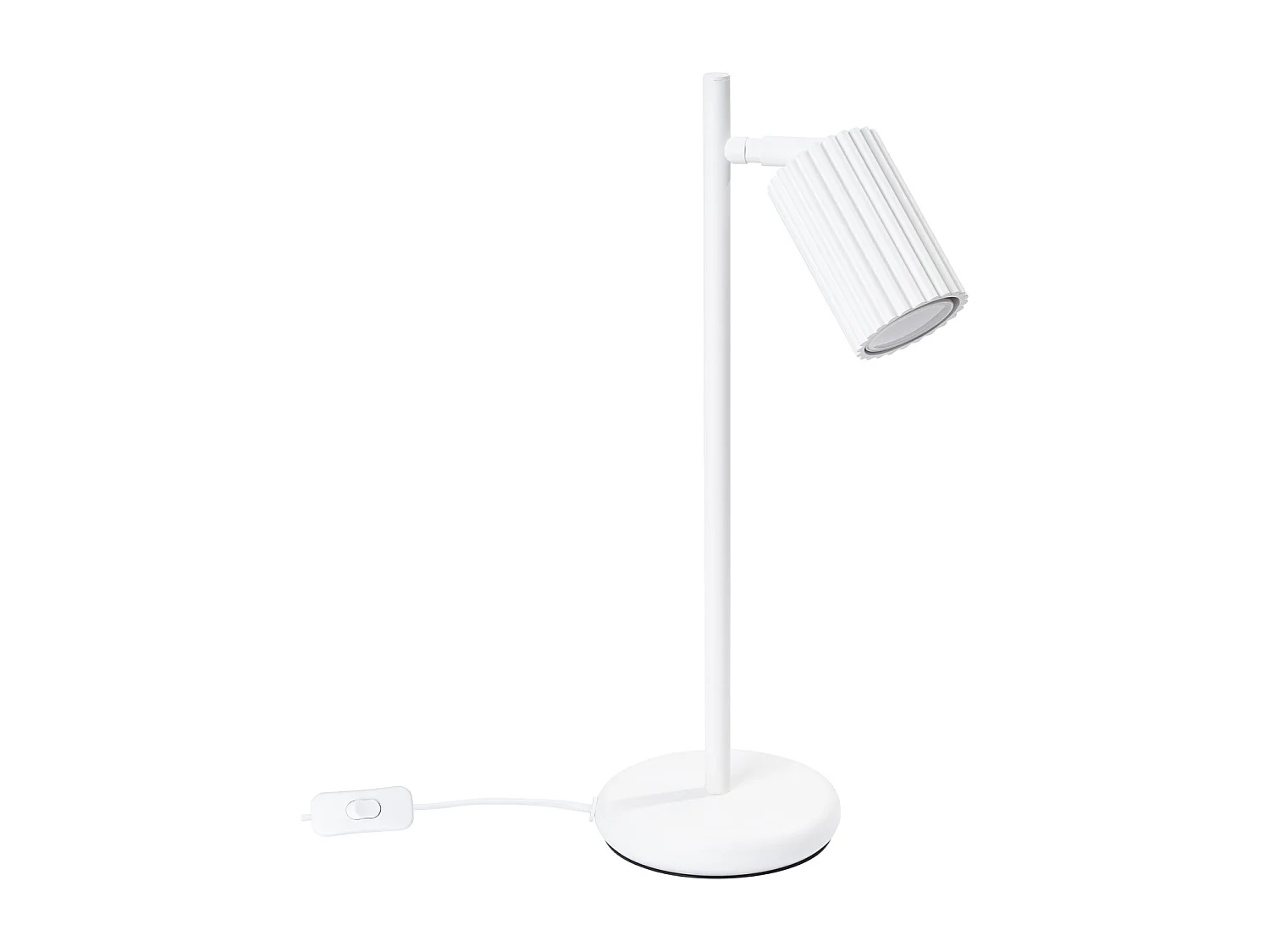 Lampe de bureau Gloow minimaliste en aluminium - 1 sources lumineuses 4000K - L.14,5 x H.43 cm - blanc
