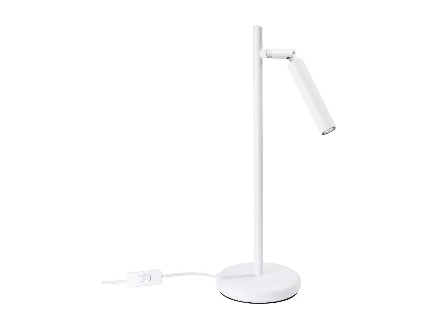 Lampe de bureau Brill moderne en acier - 1 sources lumineuses 3000K - L.14 x H.43 cm - blanc