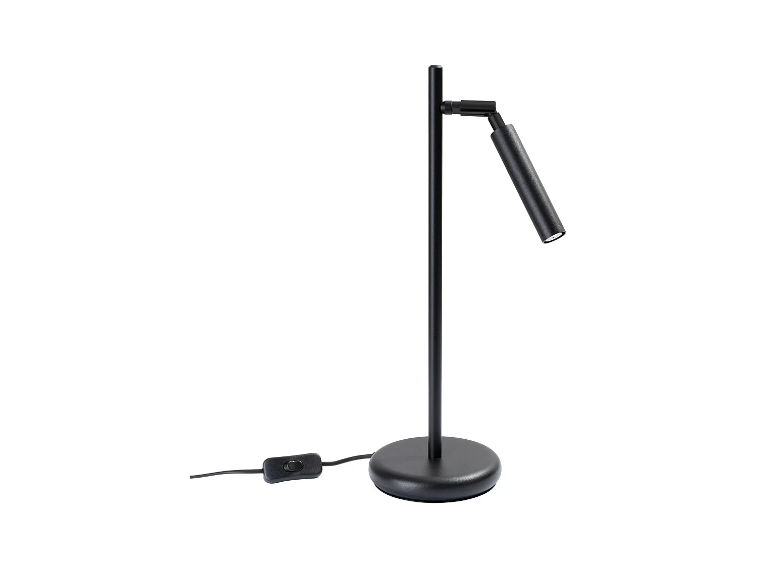 Lampa biurkowa nowoczesny Brill, stal - 1 źródło światła 4000K - L.14 x H.43 cm - czarny