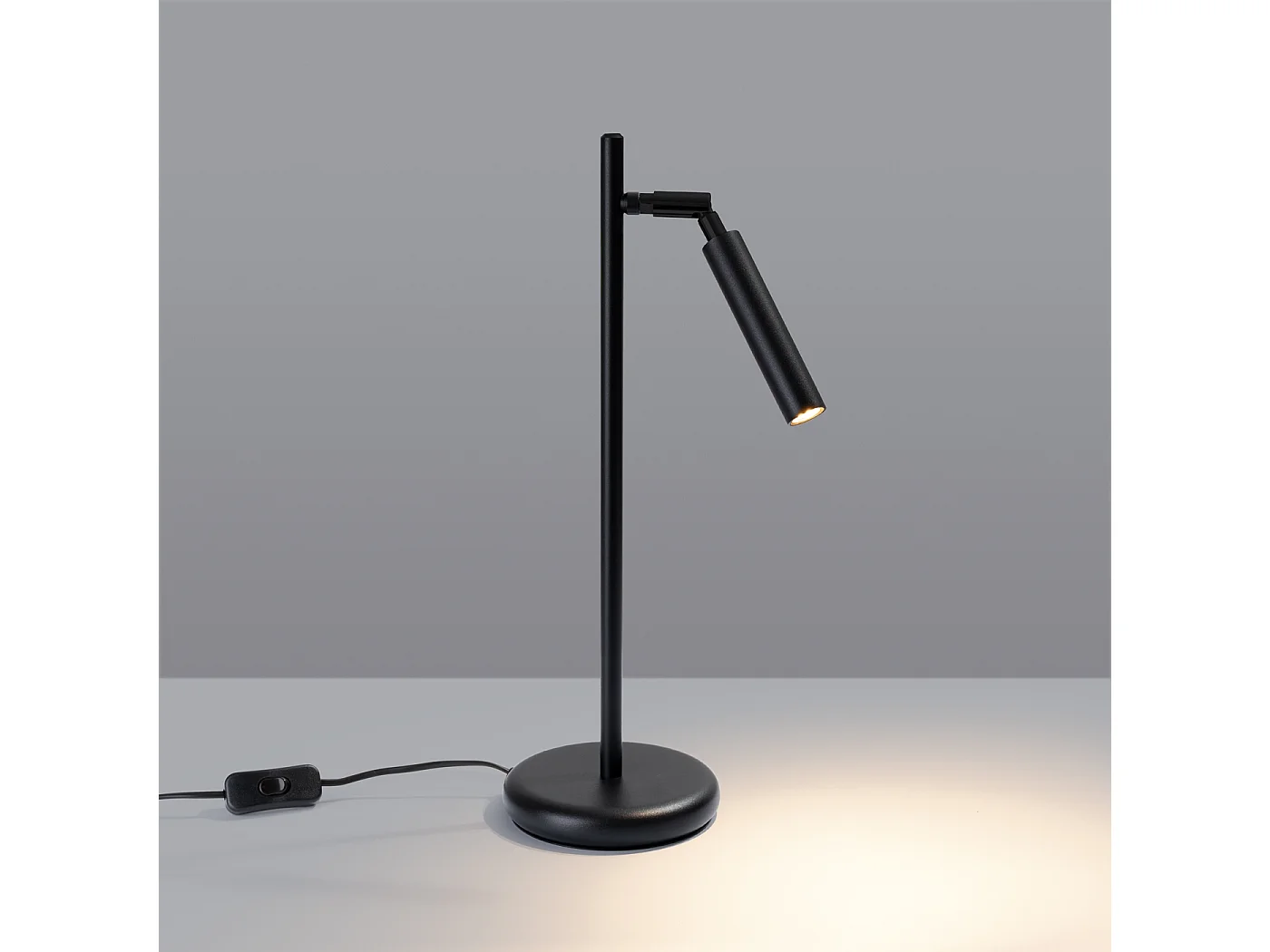 Lampe de bureau Brill moderne en acier - 1 sources lumineuses 4000K - L.14 x H.43 cm - noir