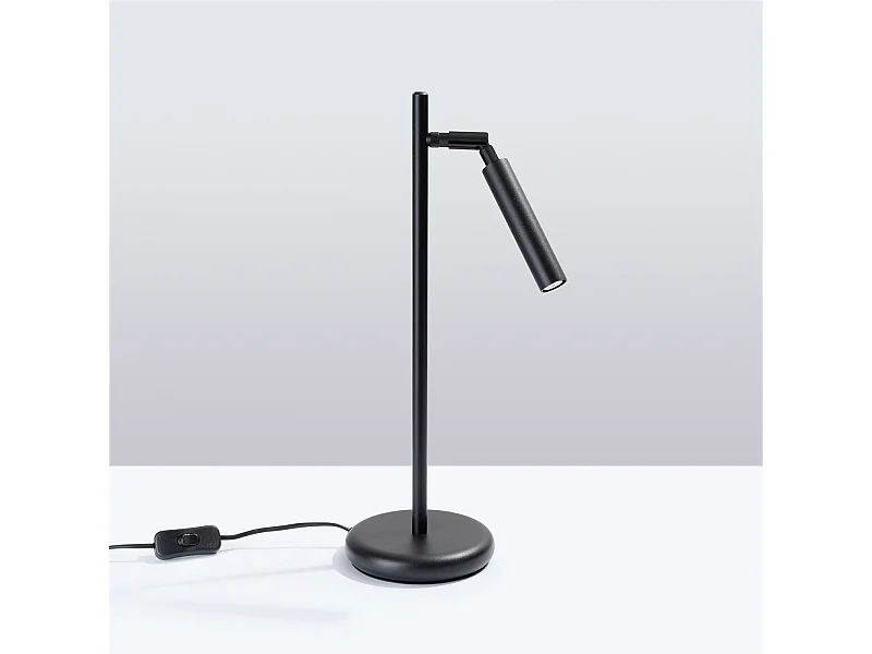 Lampe de bureau Brill moderne en acier - 1 sources lumineuses 4000K - L.14 x H.43 cm - noir