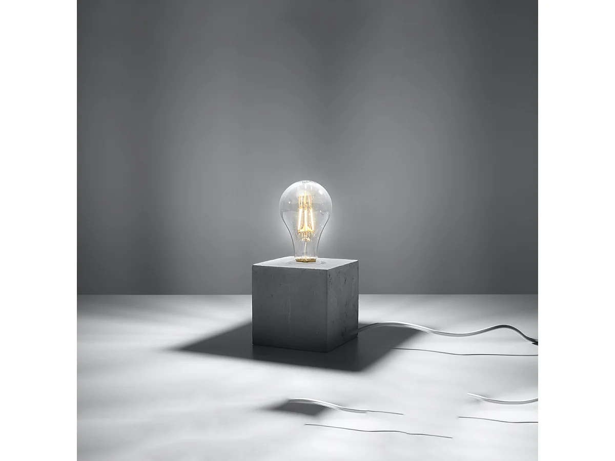 Lampes de bureau Zxina industriel en béton - 1 sources lumineuses 4000K - L.10 x H.10 cm - gris