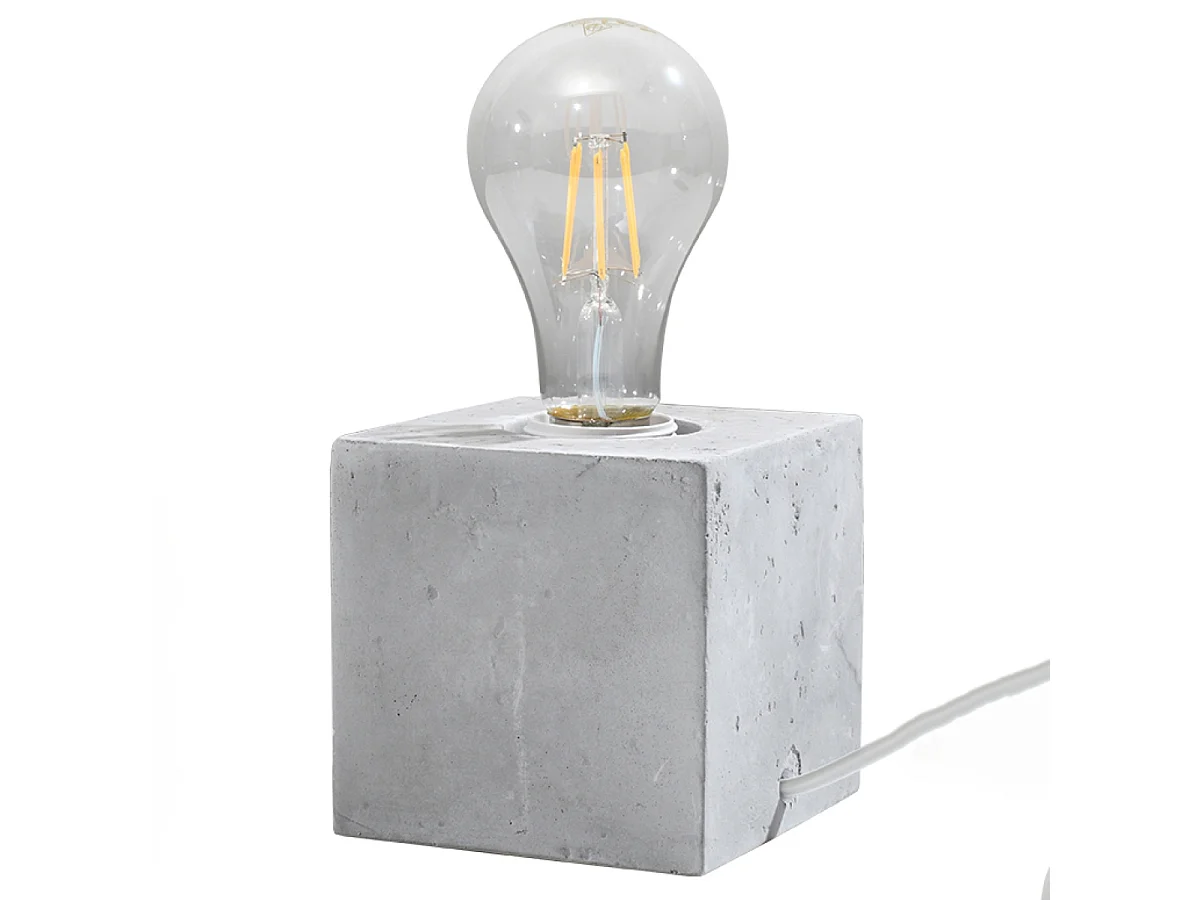 Lampes de bureau Zxina industriel en béton - 1 sources lumineuses 4000K - L.10 x H.10 cm - gris