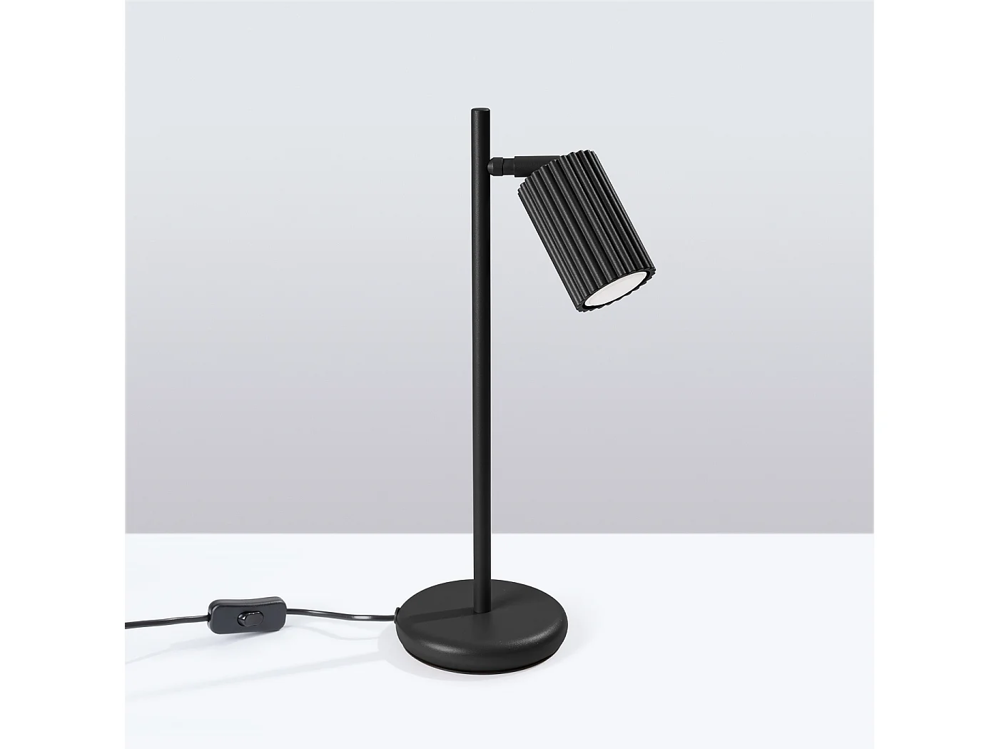 Lampe de bureau Gloow minimaliste en aluminium - 1 sources lumineuses 4000K - L.14,5 x H.43 cm - noir