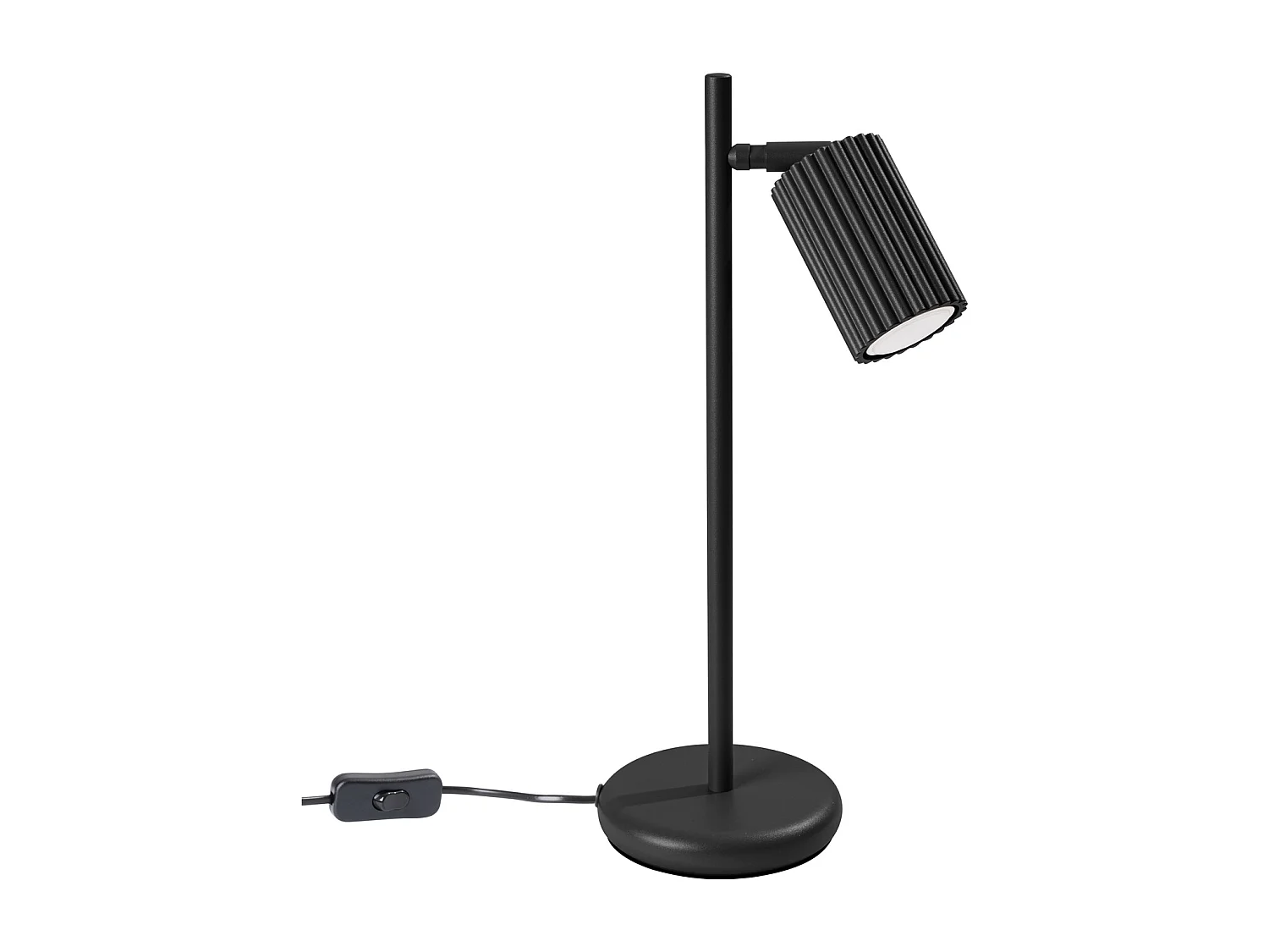Lampe de bureau Gloow minimaliste en aluminium - 1 sources lumineuses 4000K - L.14,5 x H.43 cm - noir