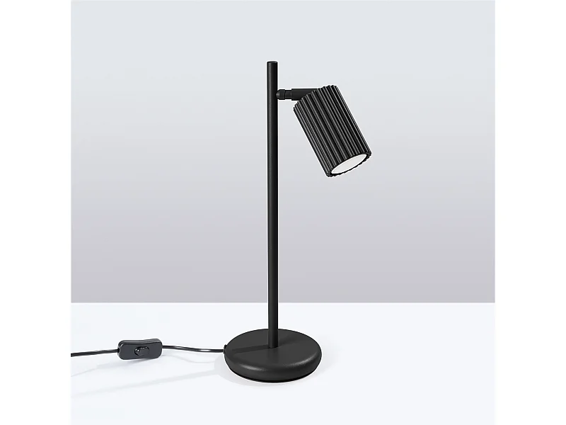 Lampa biurkowa minimalistyczny Gloow, aluminium - 1 źródło światła 4000K - L.14.5 x H.43 cm - czarny