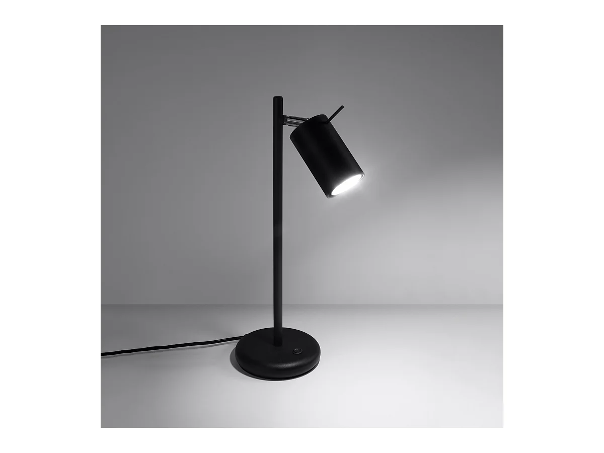 Lampy biurkowe nowoczesny Briix, stal - 1 źródło światła 4000K - L.14.5 x H.43 cm - czarny