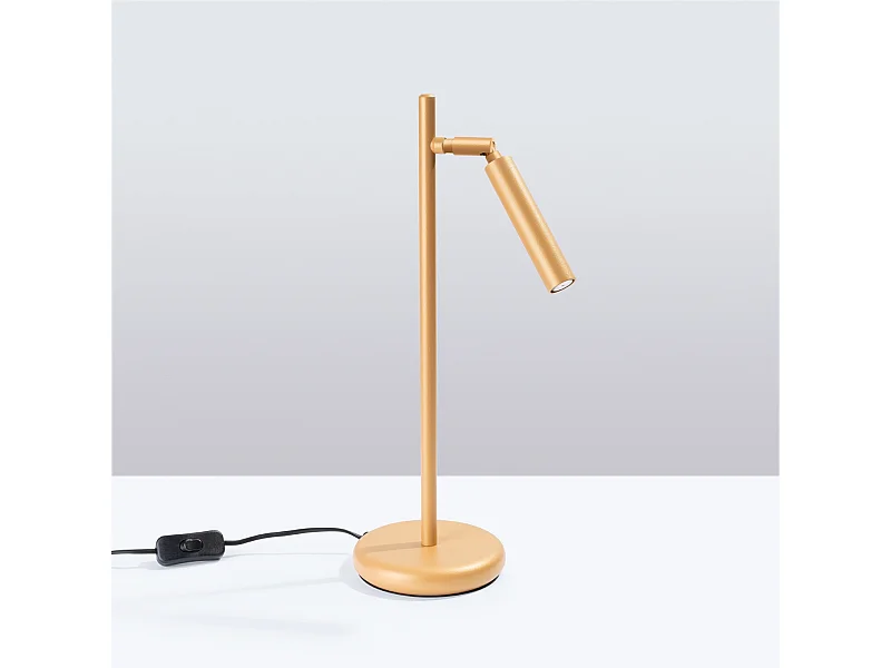 Lampe de bureau Brill moderne en acier - 1 sources lumineuses 4000K - L.14 x H.43 cm - doré