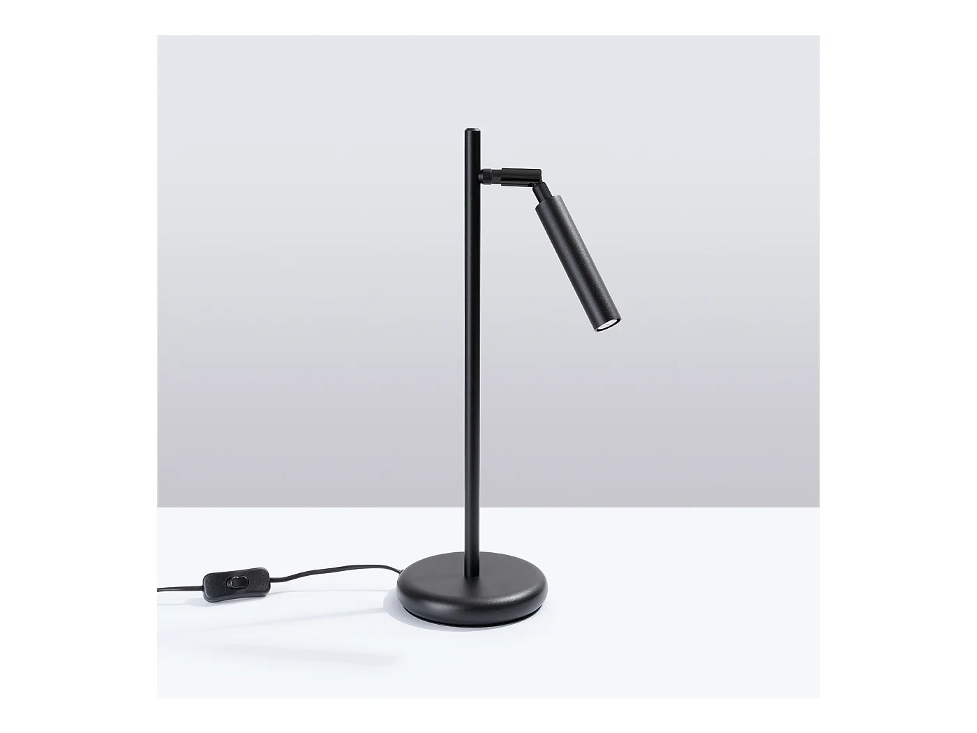 Lampa biurkowa nowoczesny Brill, stal - 1 źródło światła 3000K - L.14 x H.43 cm - czarny